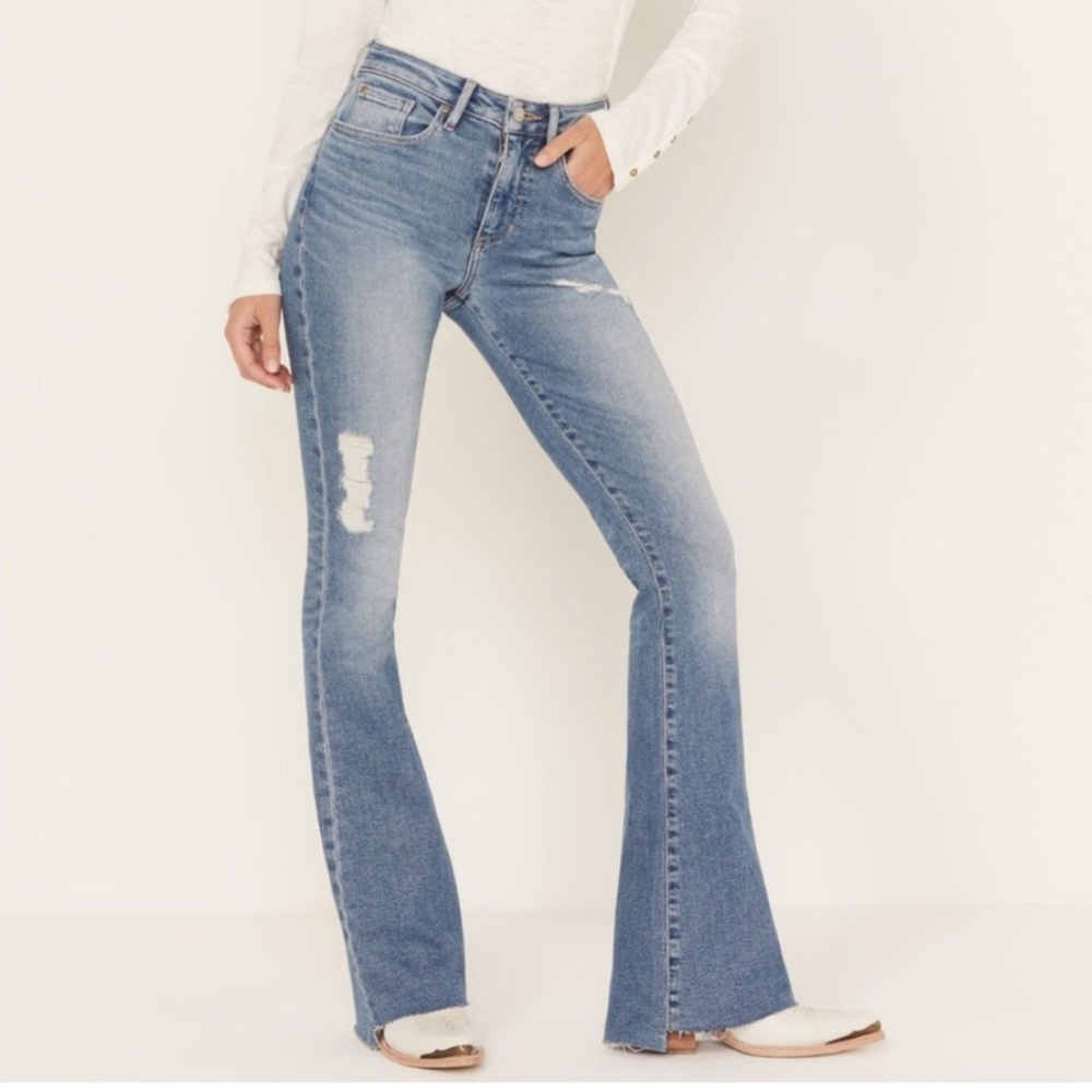 IDYLWIND Miranda Lambert Light Wash Distressed Bootcut Jeans